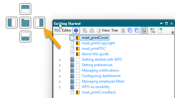 Place TOC in shaded square