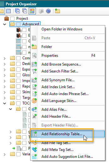 Add relationship table