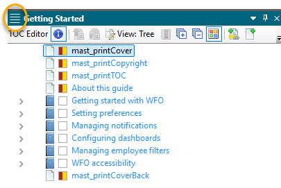 Click and drag your TOC