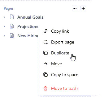 Duplicate page