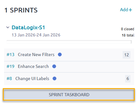 Select sprint taskboard