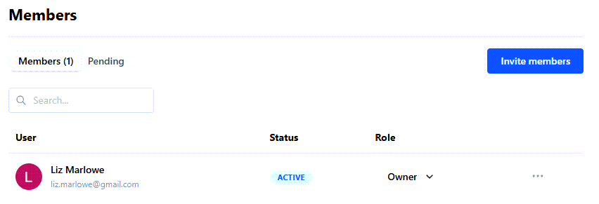View all invited members who accepted the invitation