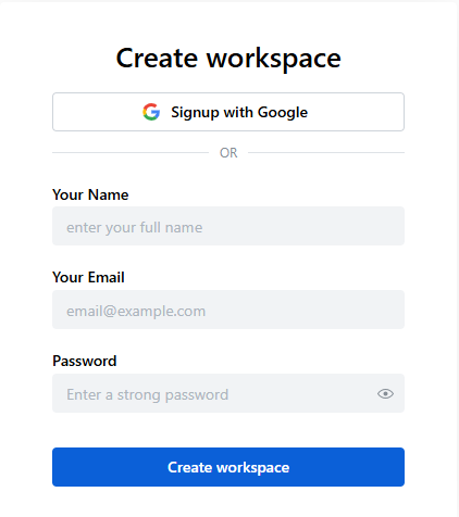 Create workspace