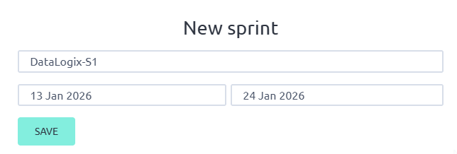 Create new sprint
