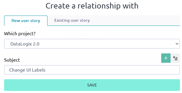 Enter new story details